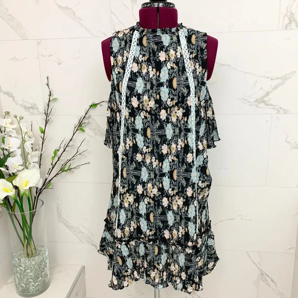 NWT Foxiedox Adora Boho Dress Cold Shoulder S NWT